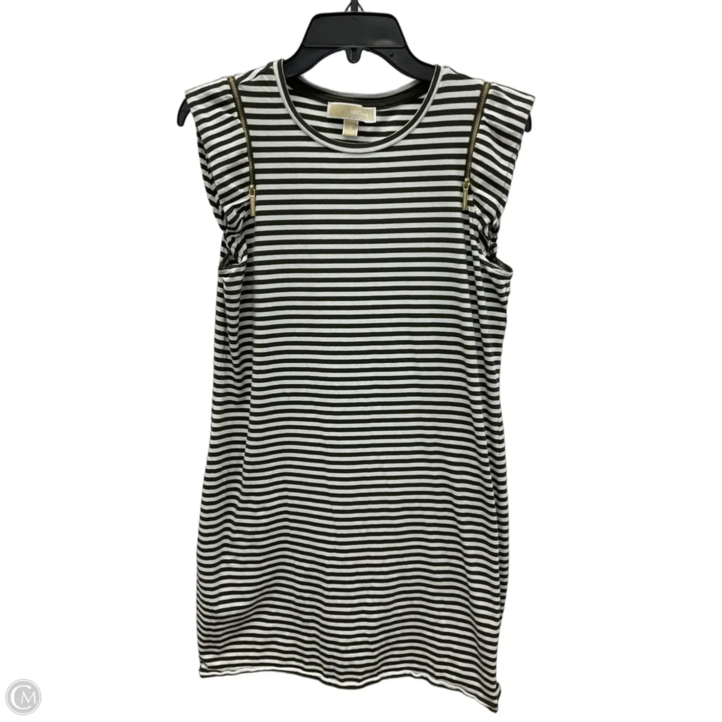 Dress Casual Short By Michael By Michael Kors In Green & White, Size: M