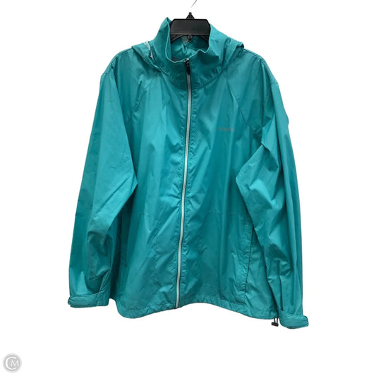Coat Raincoat By Columbia In Blue, Size: 3x