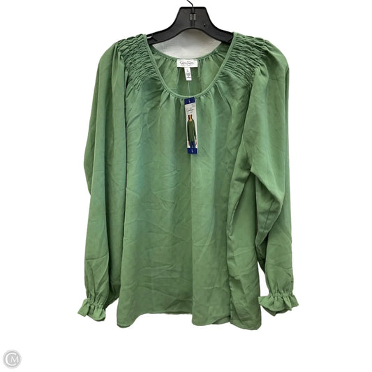 Top Long Sleeve By Jessica Simpson In Green, Size: L