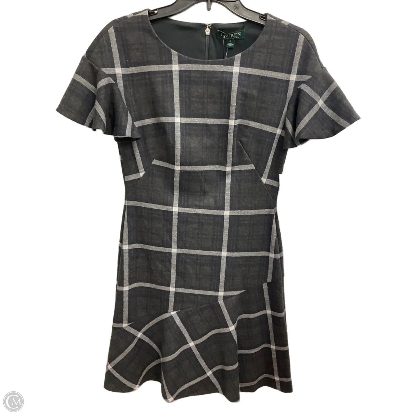 Dress Casual Midi By Lauren By Ralph Lauren In Grey, Size: 0
