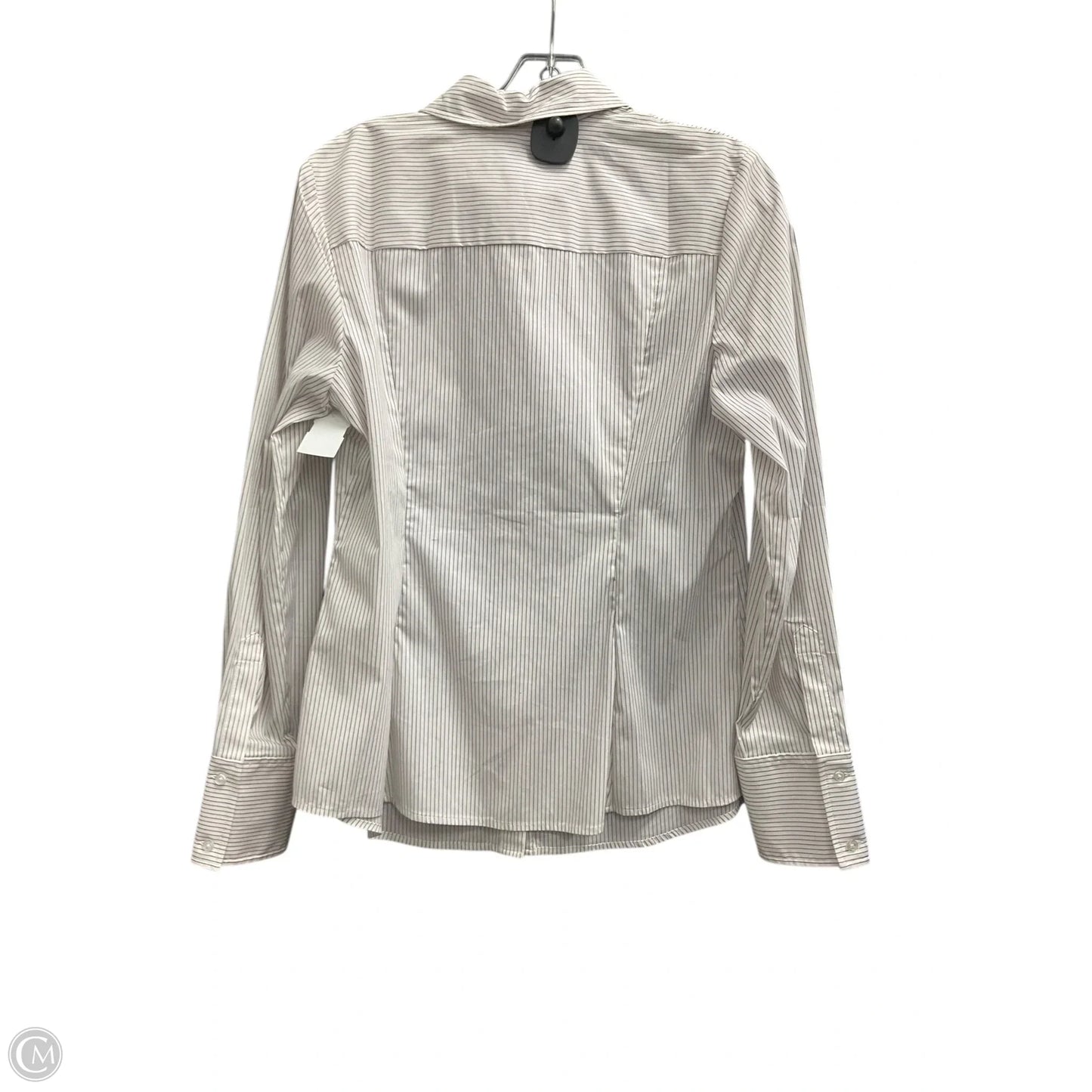 Blouse Long Sleeve By Tahari By Arthur Levine In Striped Pattern, Size: L