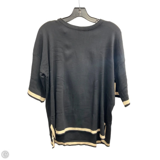 Top 2pc 3/4 Sleeve By Clothes Mentor In Black, Size: L