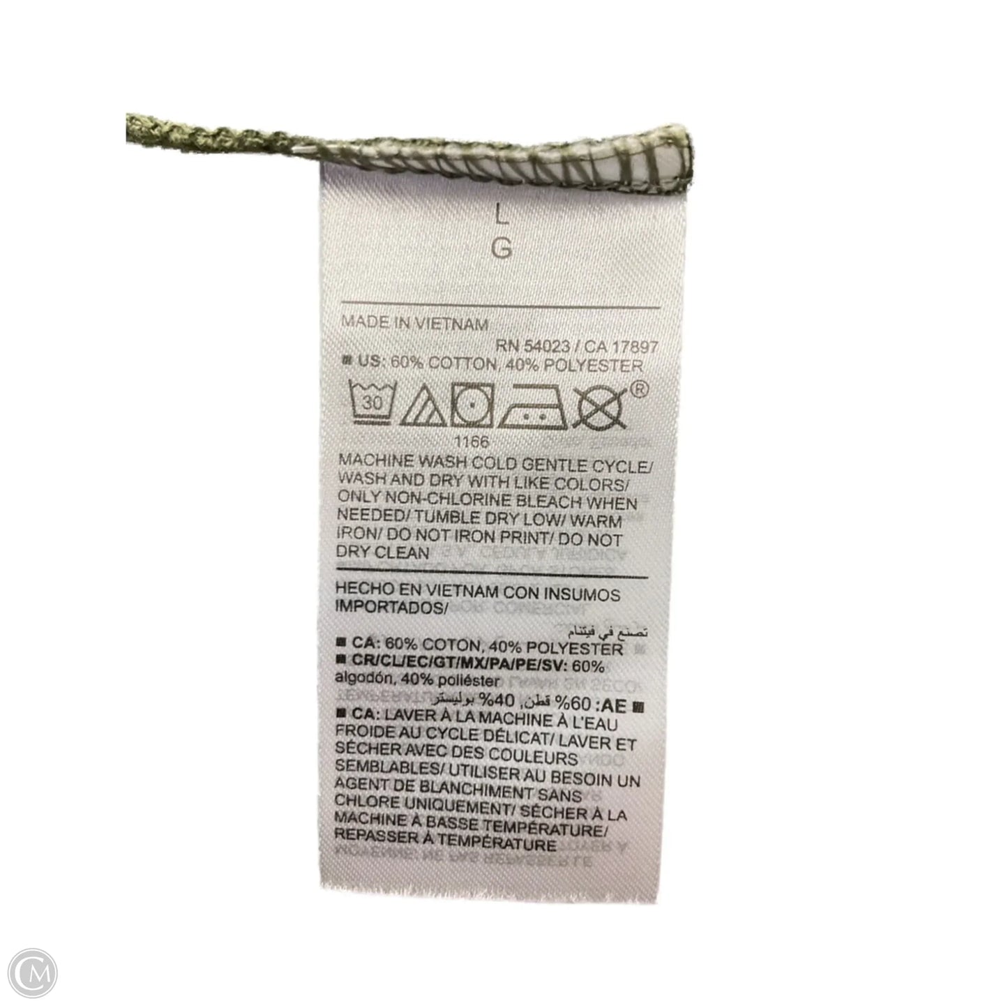 Top Sleeveless By Old Navy In Green, Size: L