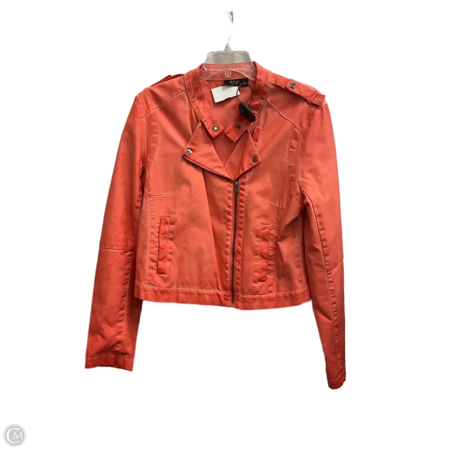 Jacket Moto By Ana In Coral, Size: L