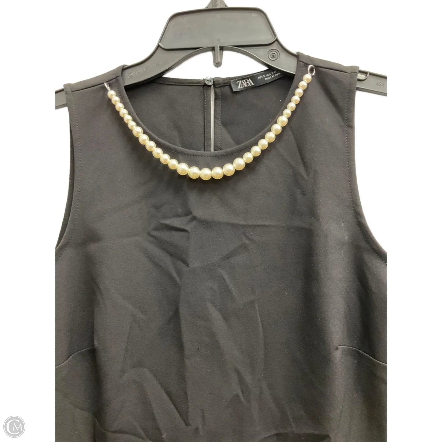 Top Sleeveless By Zara In Black, Size: S