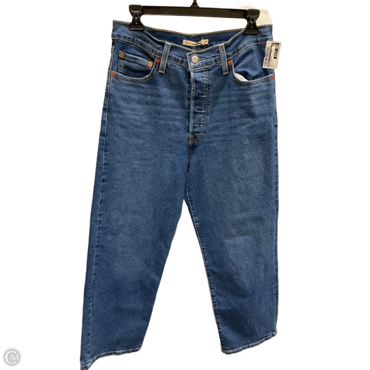 Jeans Straight By Levis In Blue Denim, Size: 8
