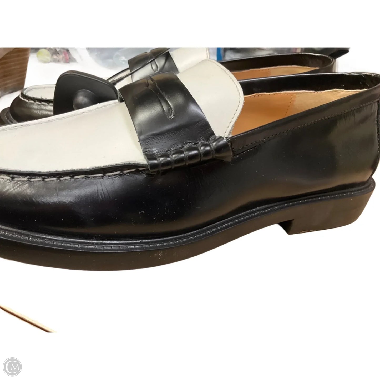 Shoes Flats By Steve Madden In Black & White, Size: 10