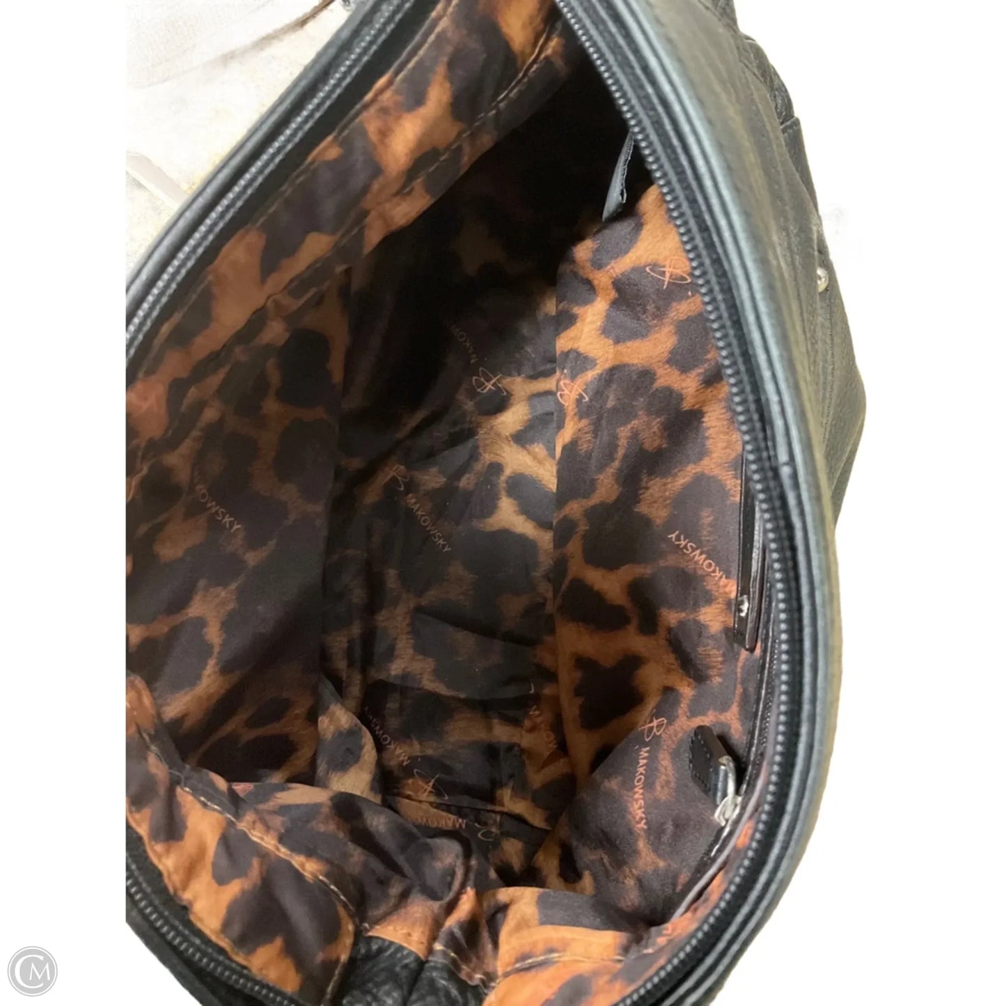 Handbag Leather By B. Makowsky, Size: Medium