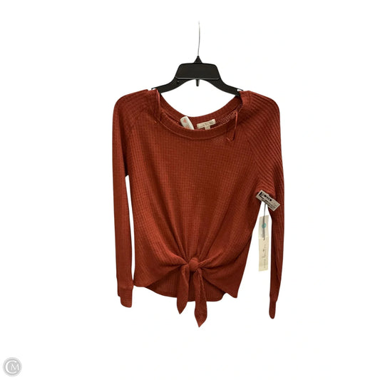 Top Long Sleeve By Nine Britton In Orange, Size: Xs