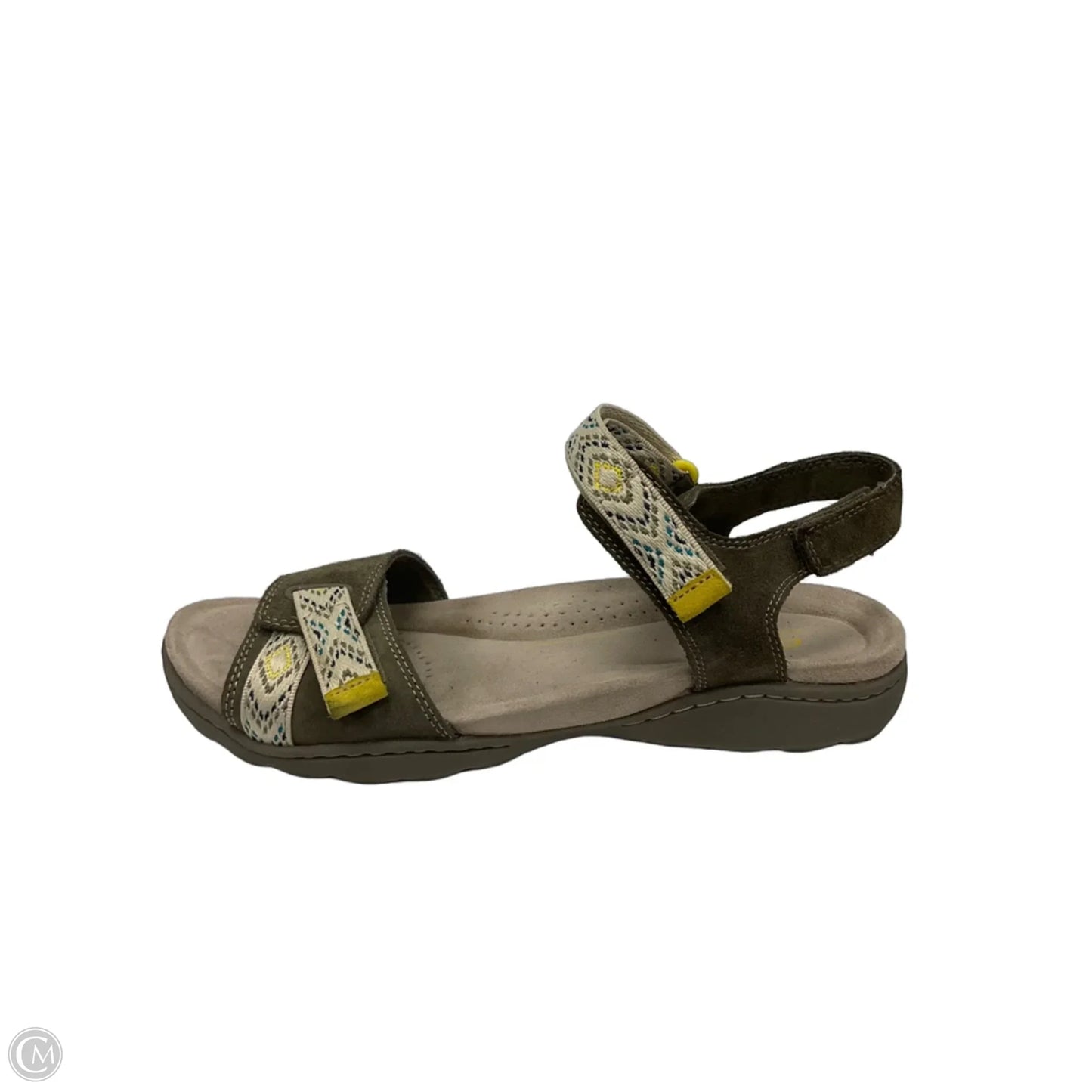 Sandals Flats By Clarks In Green, Size: 9.5