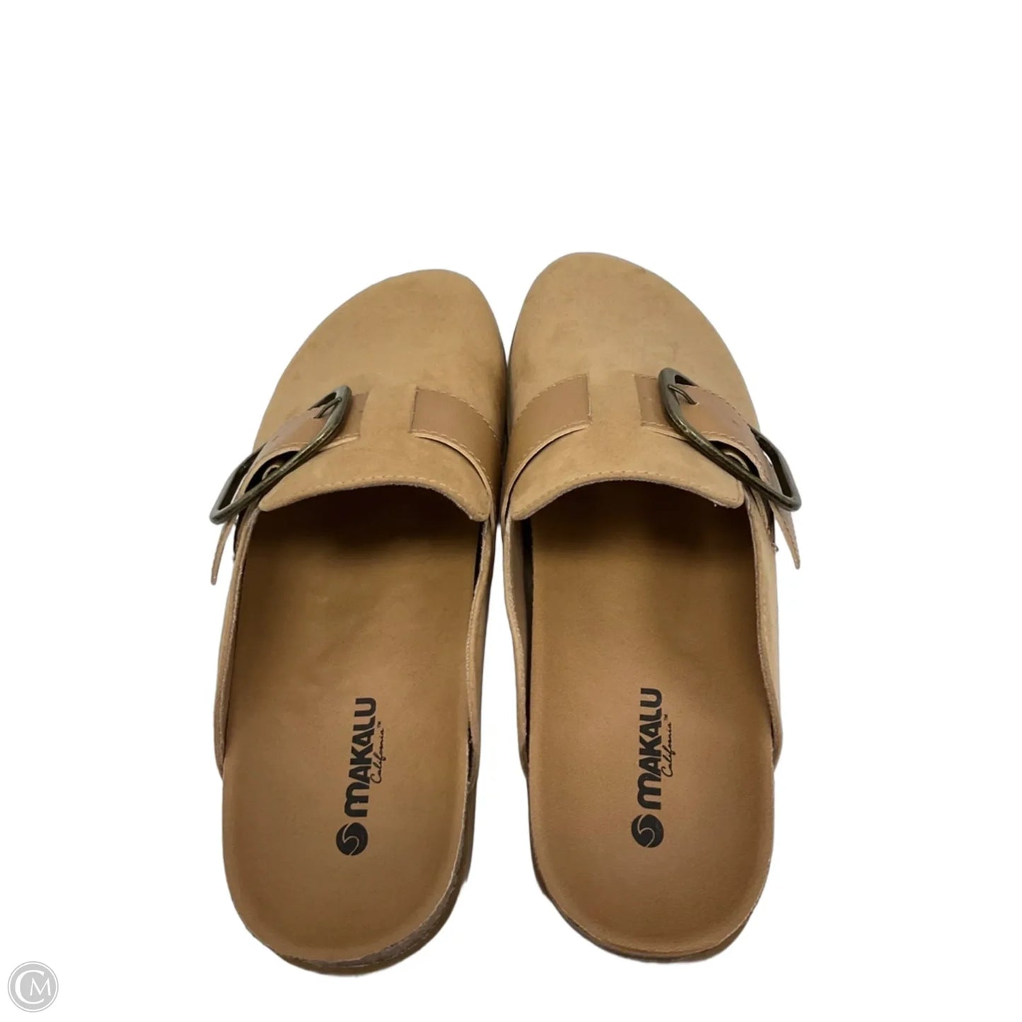Sandals Flats By Clothes Mentor In Brown, Size: 8.5