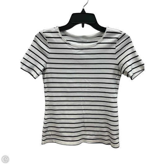 Top Short Sleeve By Talbots In Striped Pattern, Size: S