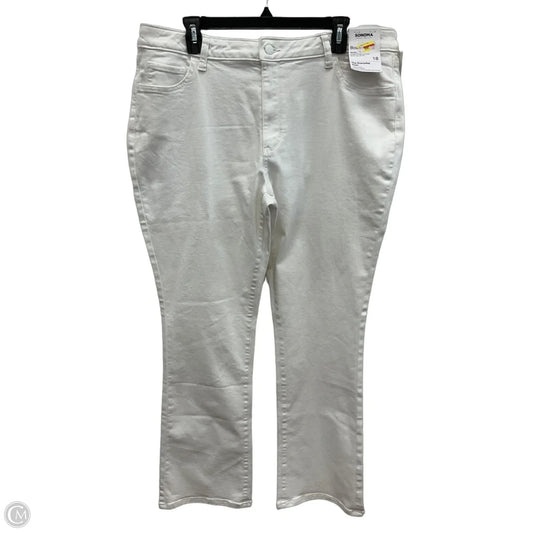 Jeans Boot Cut By Sonoma In White Denim, Size: 18