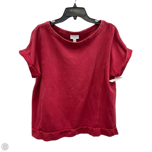 Top Short Sleeve By J. Jill In Red, Size: L