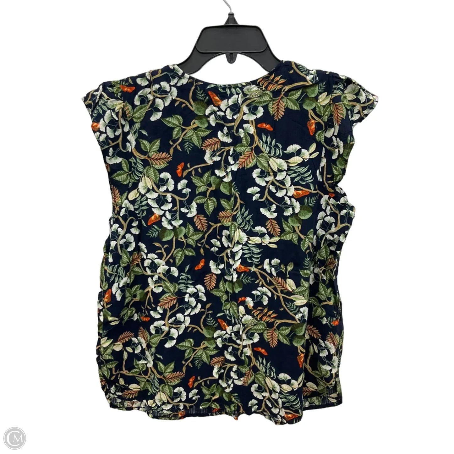 Top Short Sleeve By Loft In Floral Print, Size: M