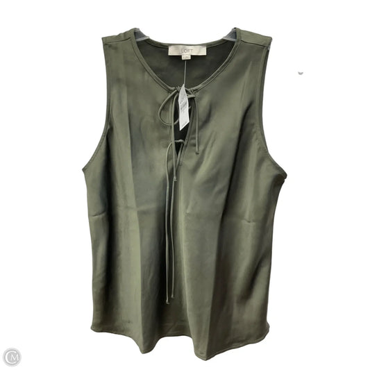 Top Sleeveless By Loft In Green, Size: S