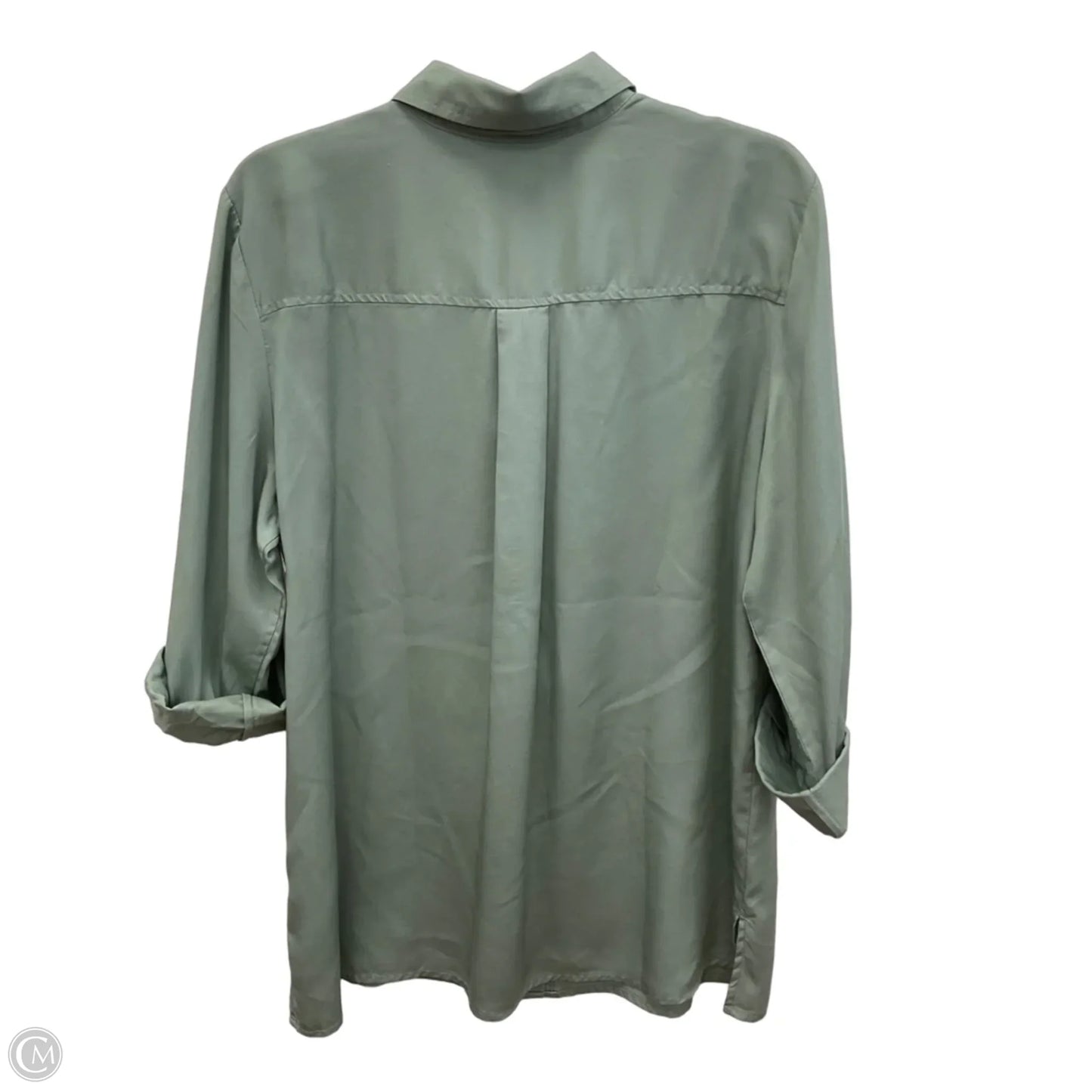 Blouse 3/4 Sleeve By Charter Club In Green, Size: L