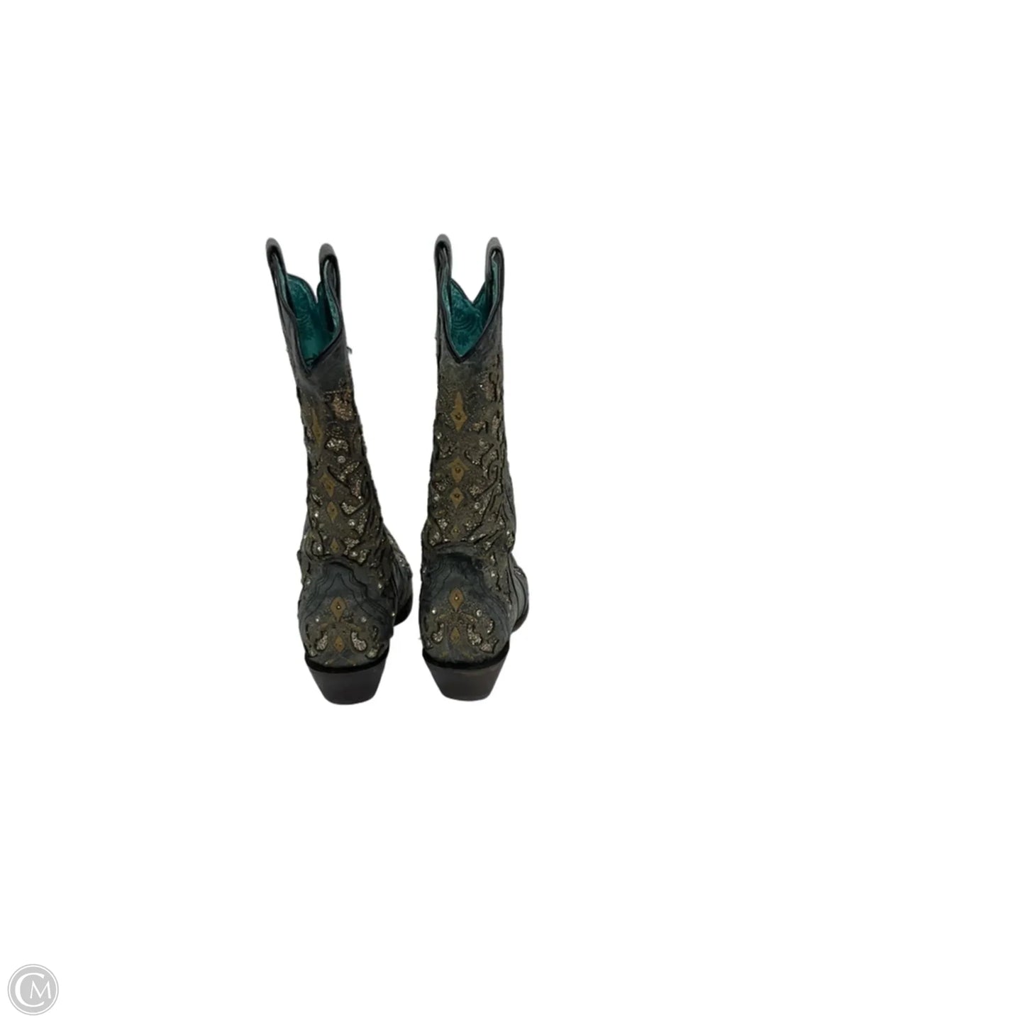 Boots Mid-calf Heels By Corral In Grey, Size: 8.5