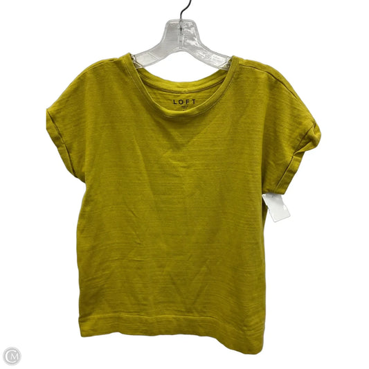 Top Short Sleeve By Loft In Yellow, Size: Sp