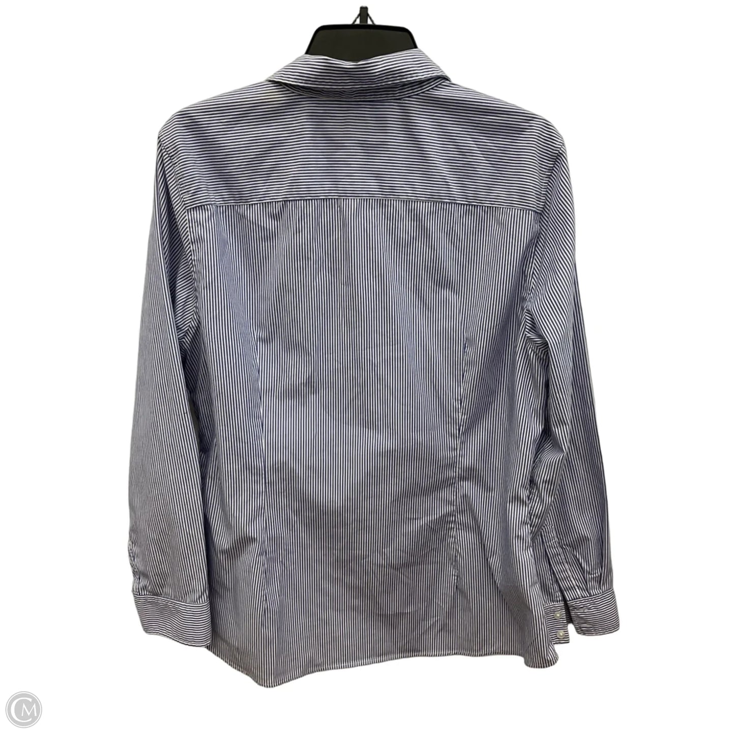 Blouse Long Sleeve By Banana Republic In Striped Pattern, Size: 18