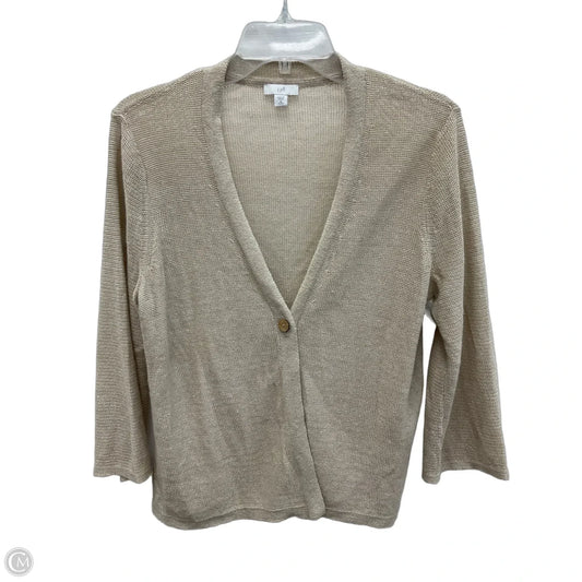 Cardigan By J. Jill In Tan, Size: Mp