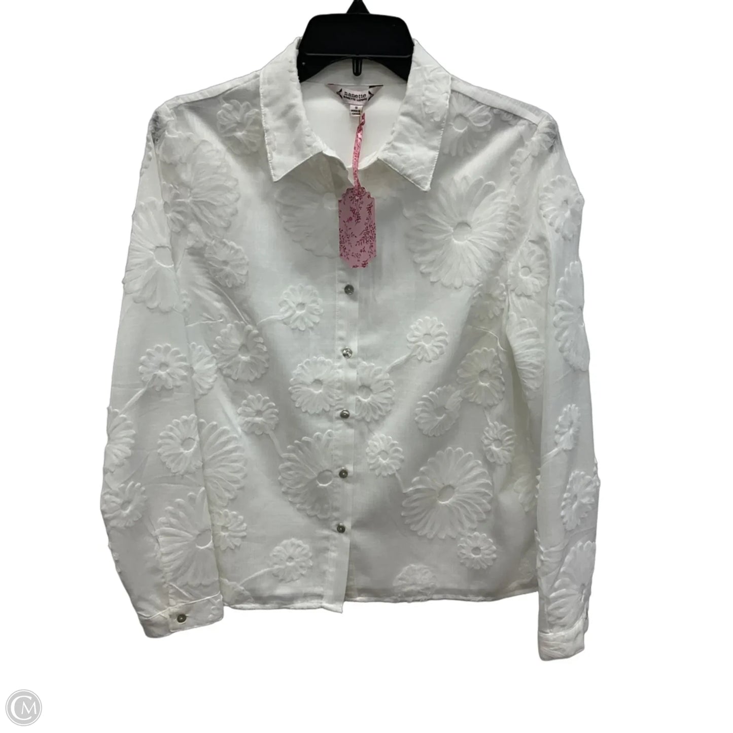 Blouse Long Sleeve By Nanette By Nanette Lepore In White, Size: S