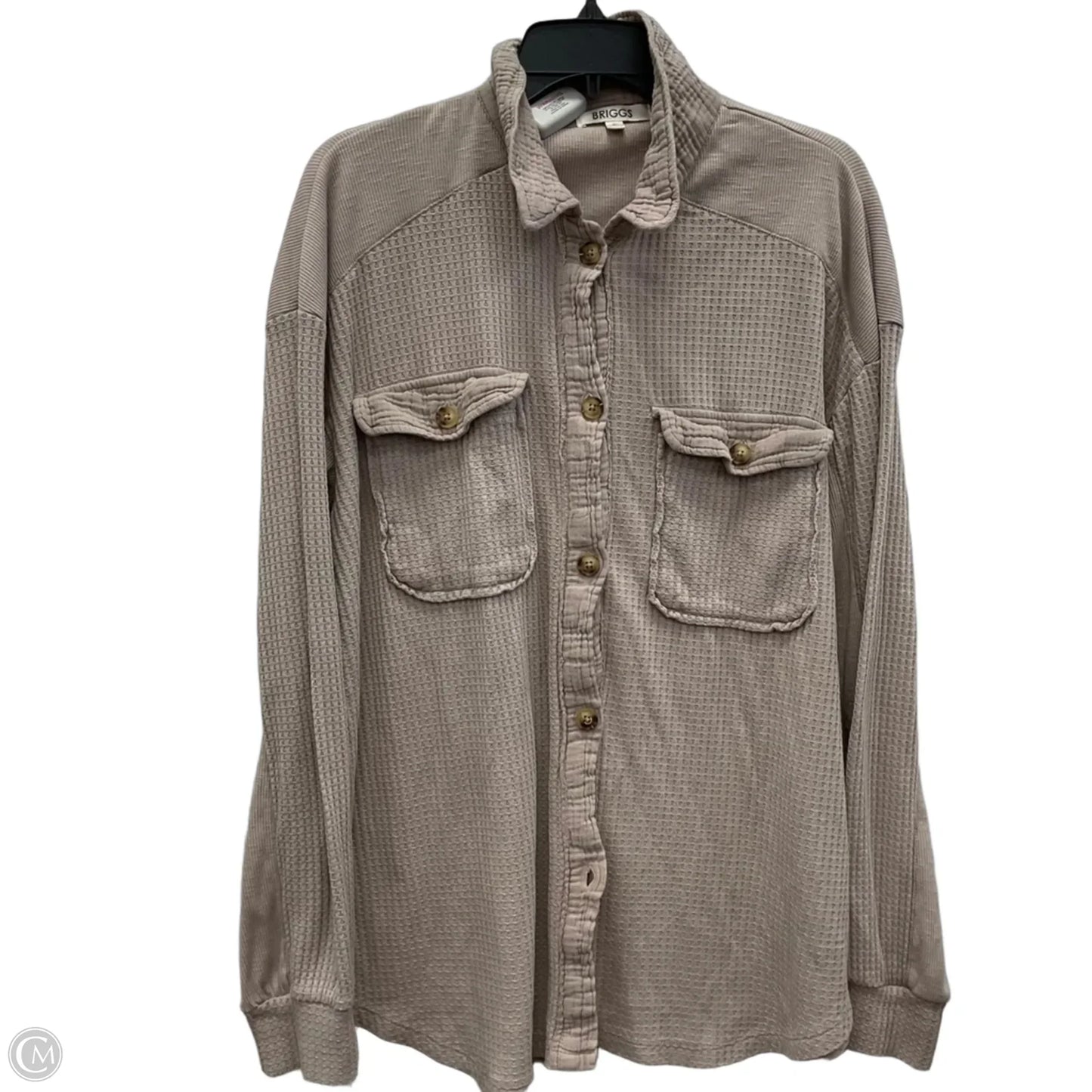 Jacket Shirt By Briggs In Tan, Size: Xl