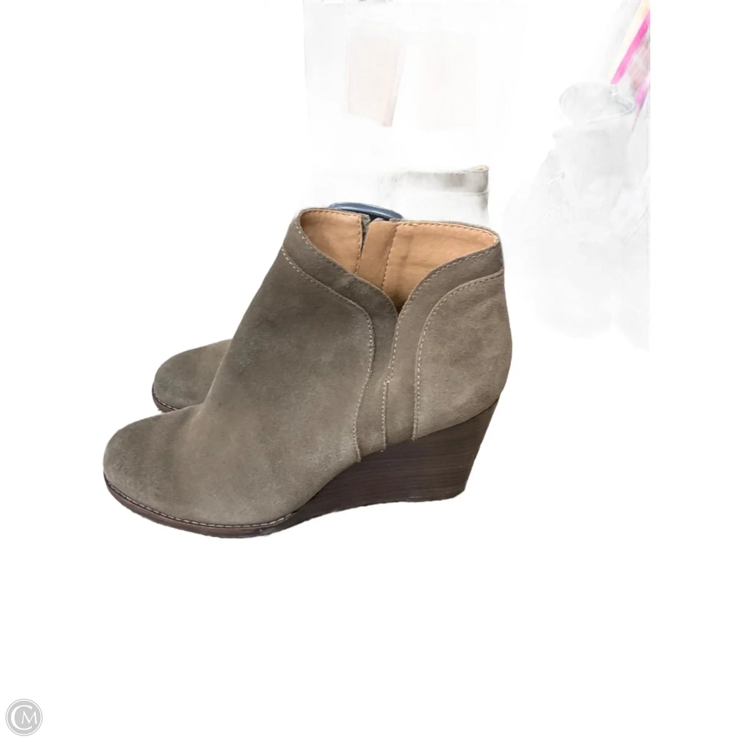 Boots Ankle Heels By Lucky Brand In Green, Size: 9