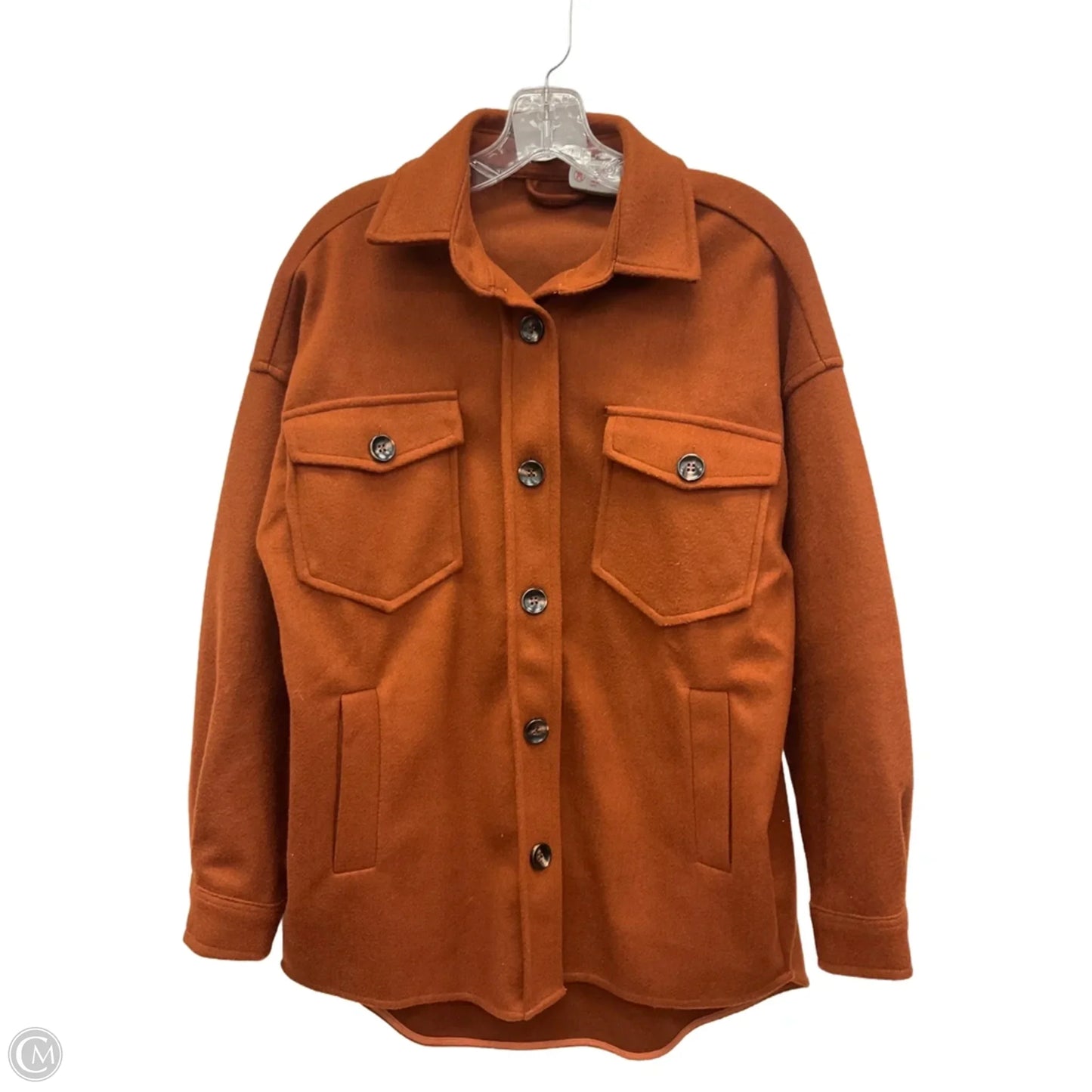 Jacket Shirt By Staccato In Brown, Size: S