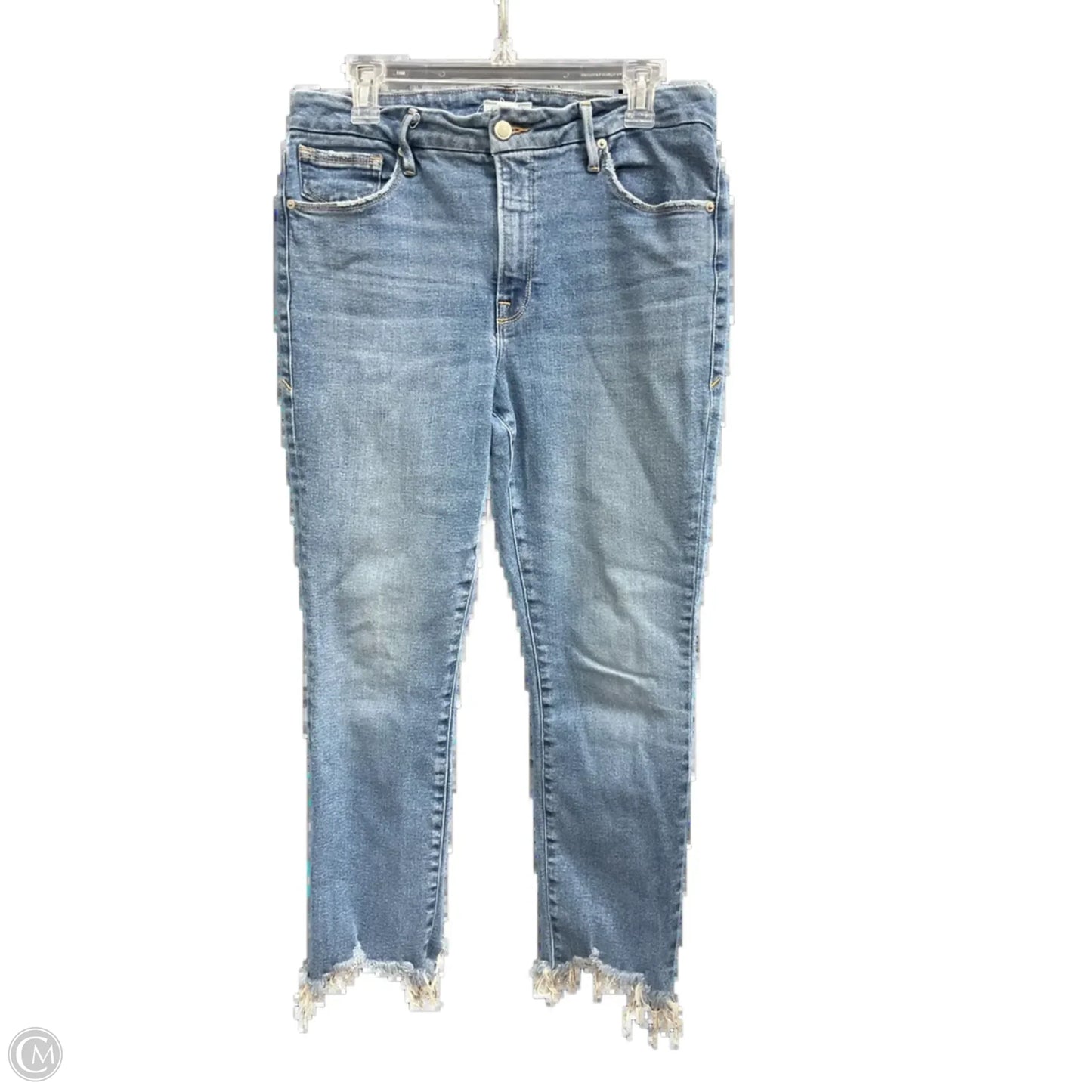 Jeans Skinny By Good American In Blue Denim, Size: 12