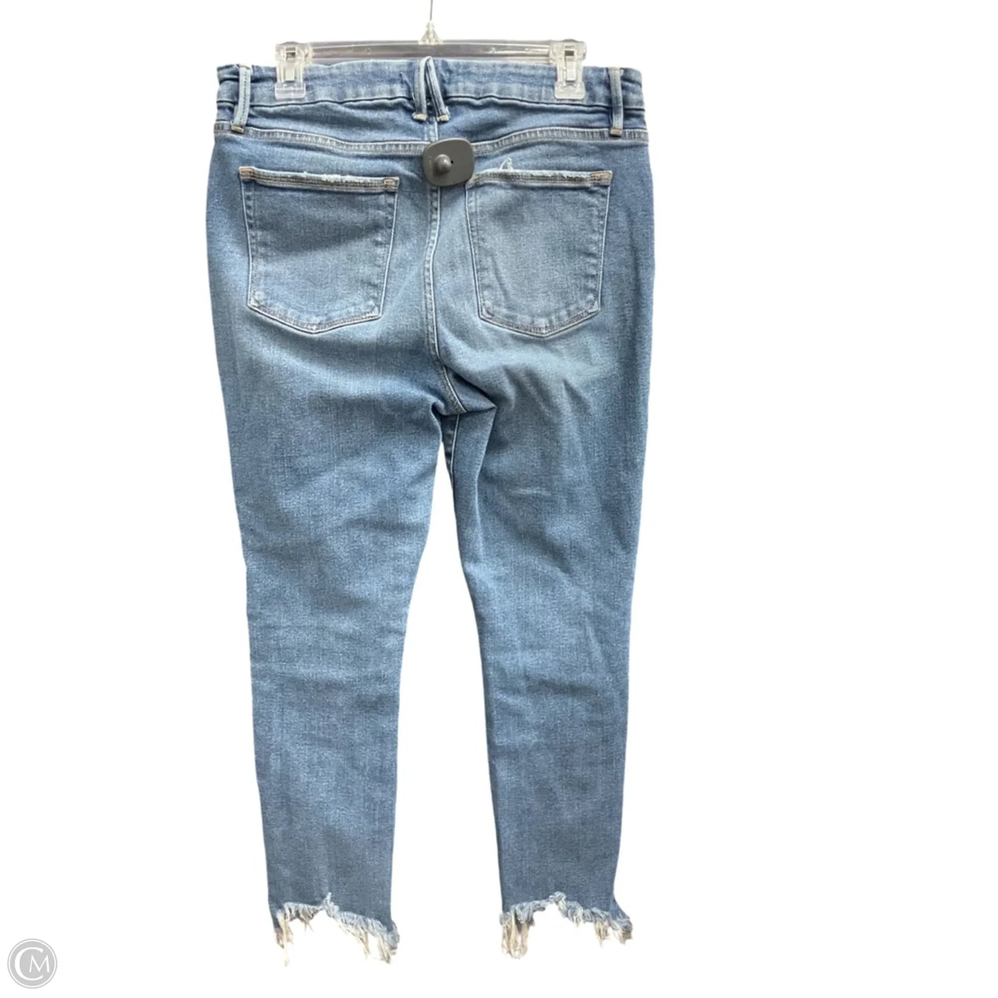 Jeans Skinny By Good American In Blue Denim, Size: 12