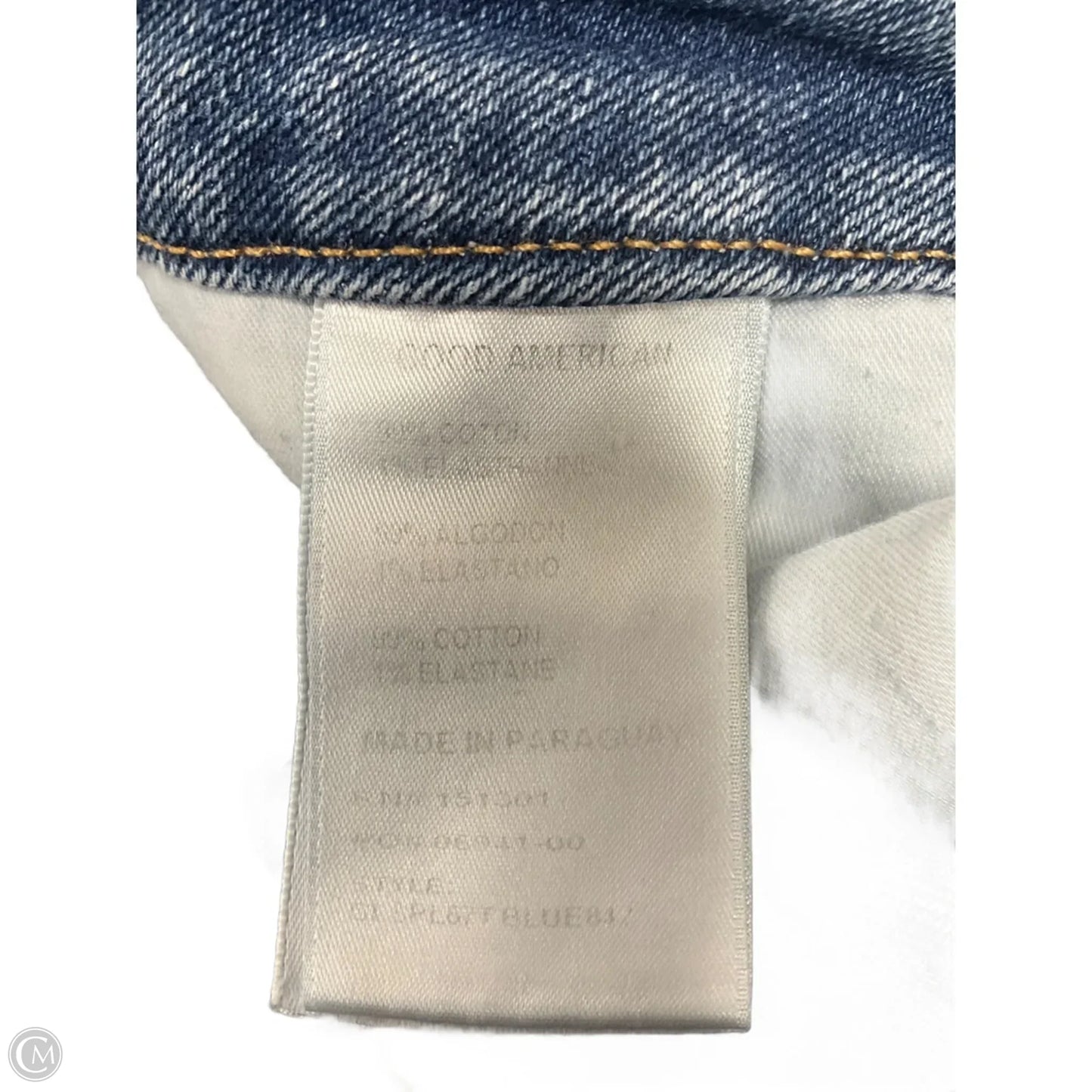 Jeans Skinny By Good American In Blue Denim, Size: 12