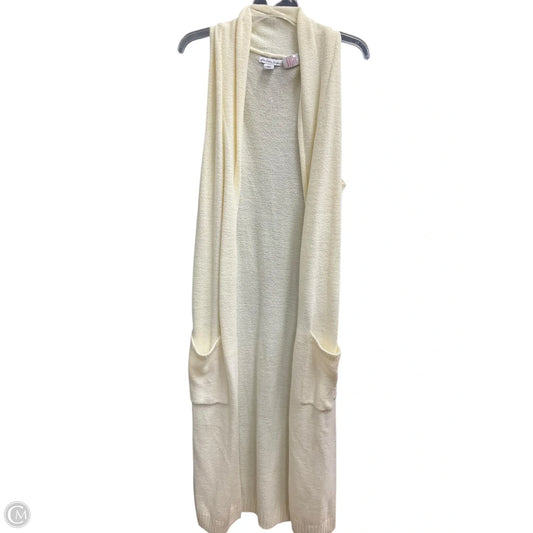 Vest Sweater By Clothes Mentor In Cream, Size: S