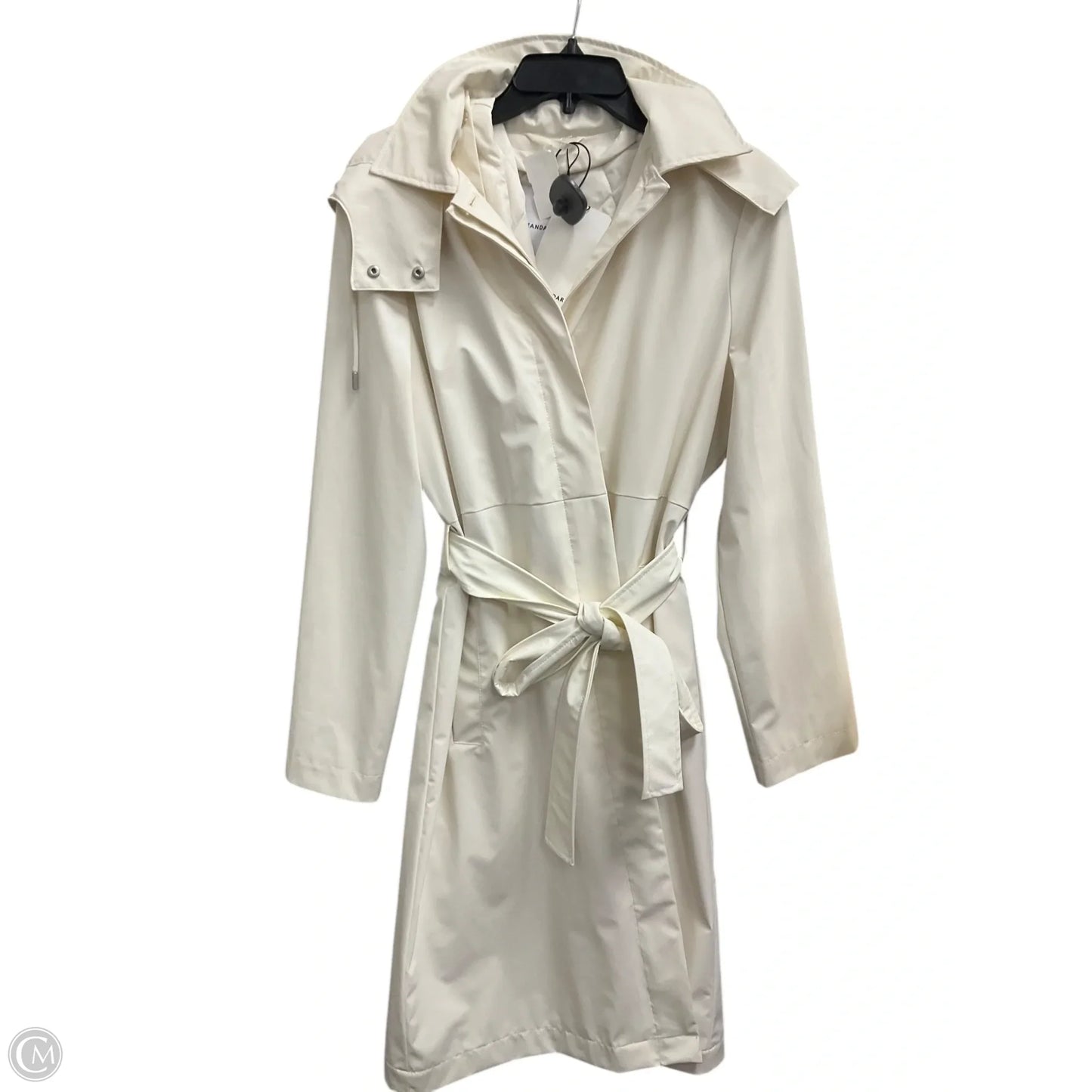 Coat Trench Coat By Banana Republic In Cream, Size: 0