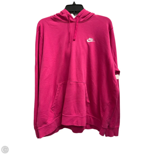 Sweatshirt Hoodie By Nike In Pink, Size: Xxl