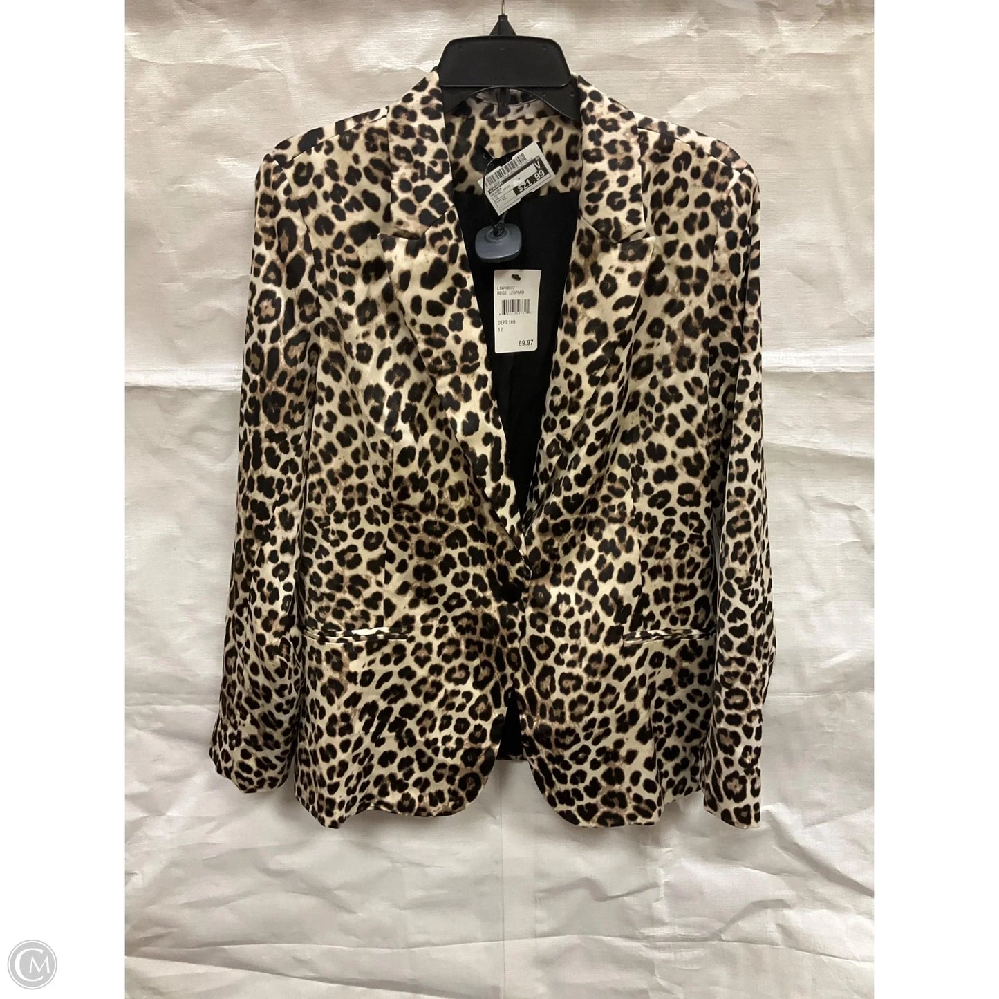 Blazer By Laundry In Animal Print, Size: 12