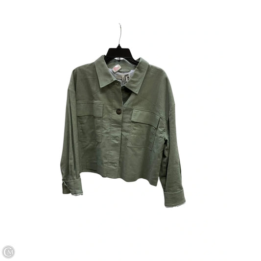Jacket Denim By Loft In Green, Size: L