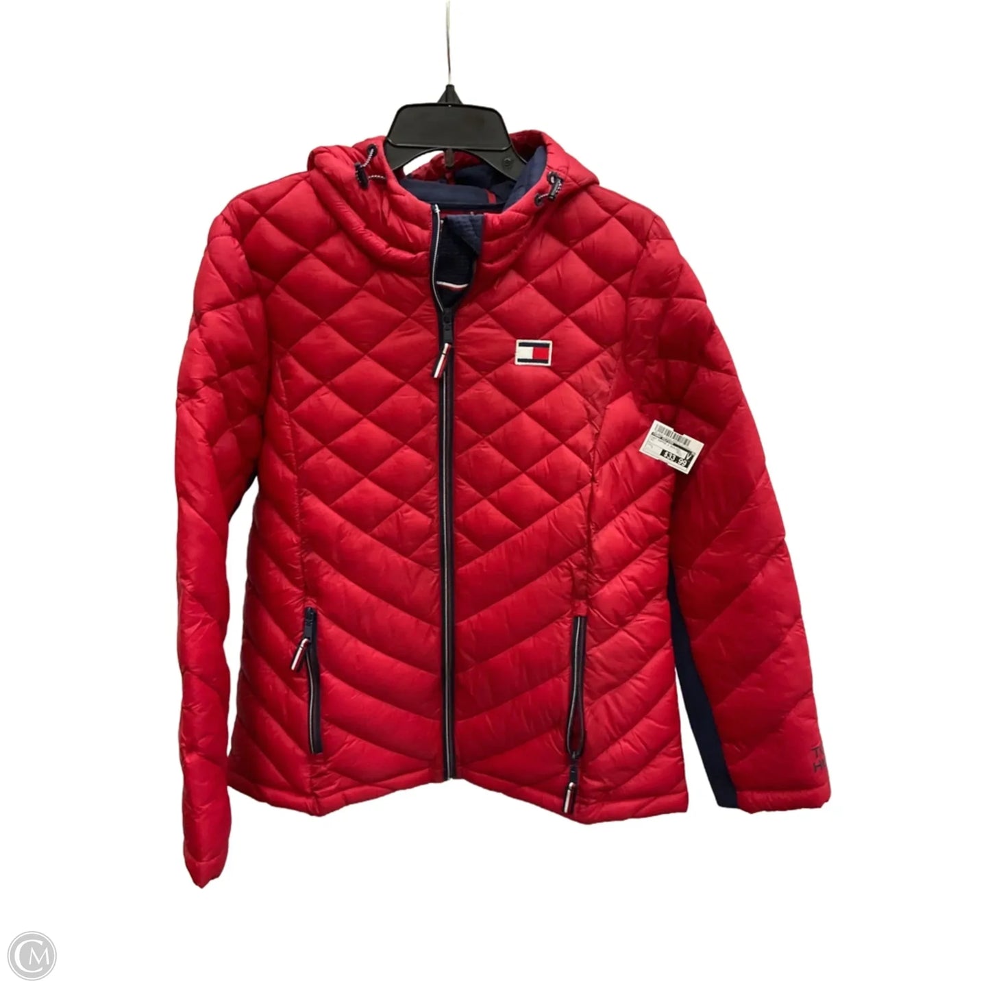 Coat Puffer & Quilted By Tommy Hilfiger In Red, Size: L