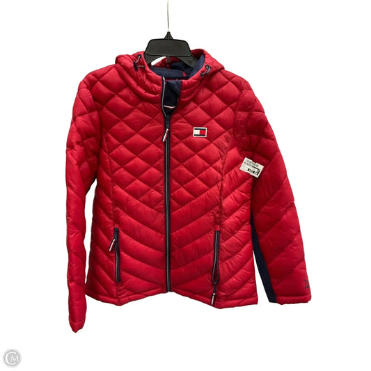 Coat Puffer & Quilted By Tommy Hilfiger In Red, Size: L