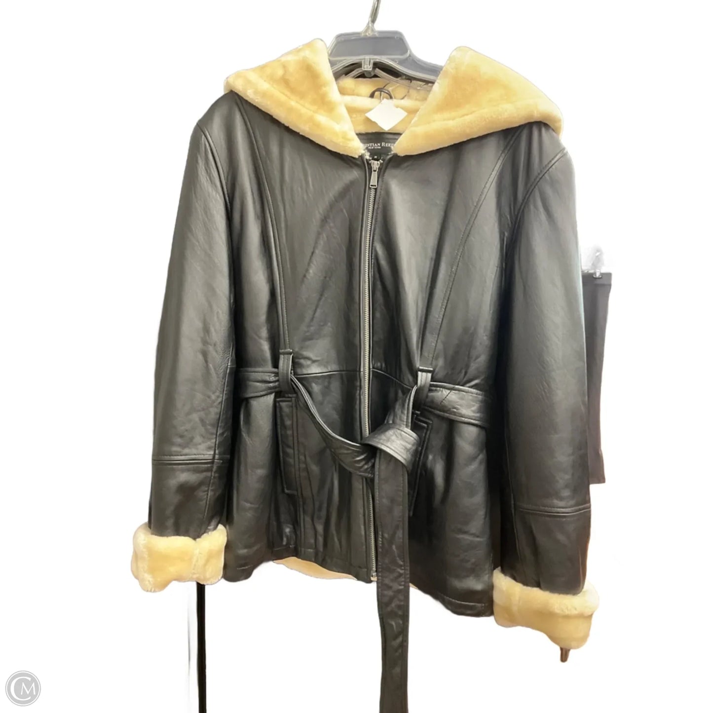 Coat Leather By Cma In Black, Size: M