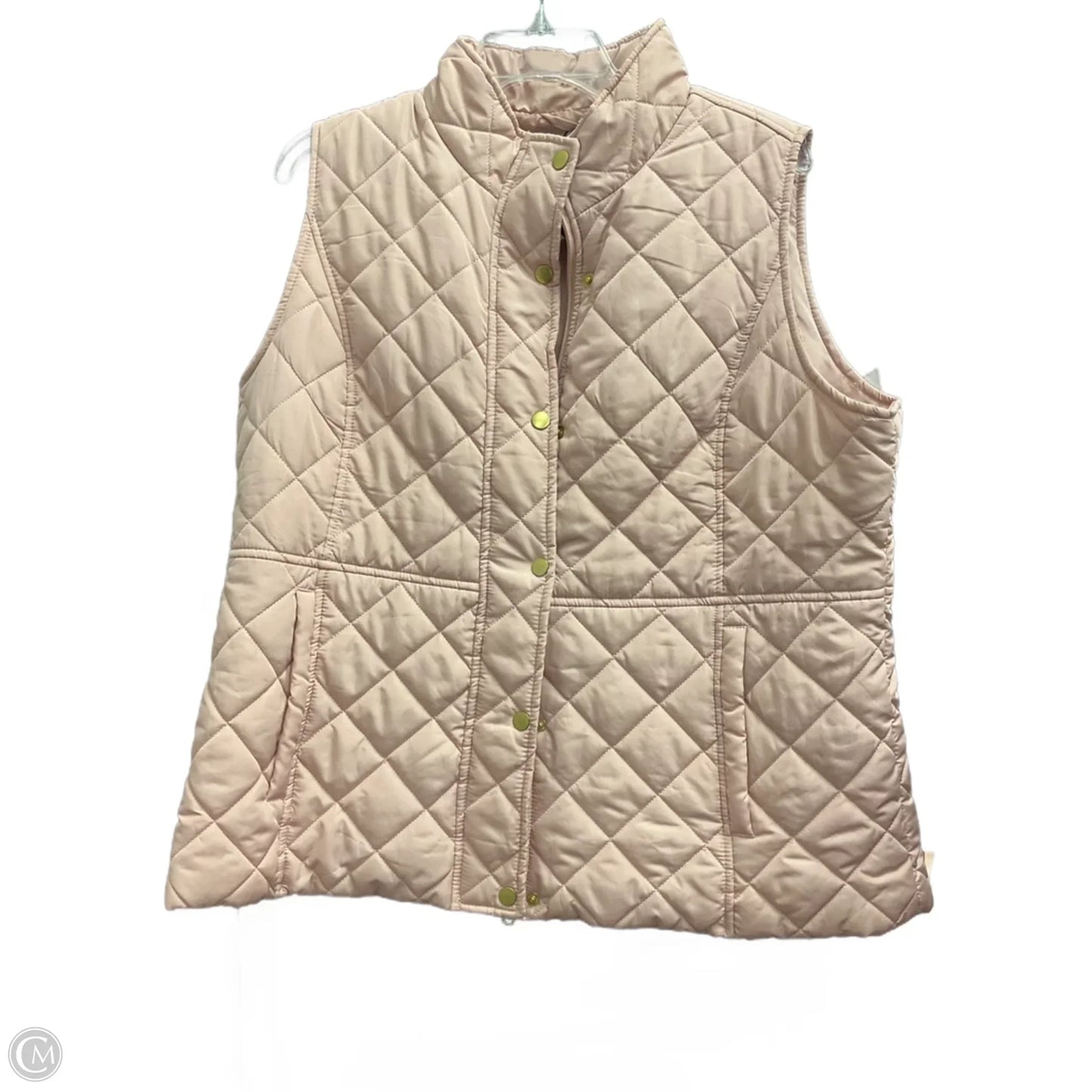 Vest Puffer & Quilted By Kim Rogers In Pink, Size: Xl