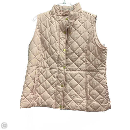 Vest Puffer & Quilted By Kim Rogers In Pink, Size: Xl