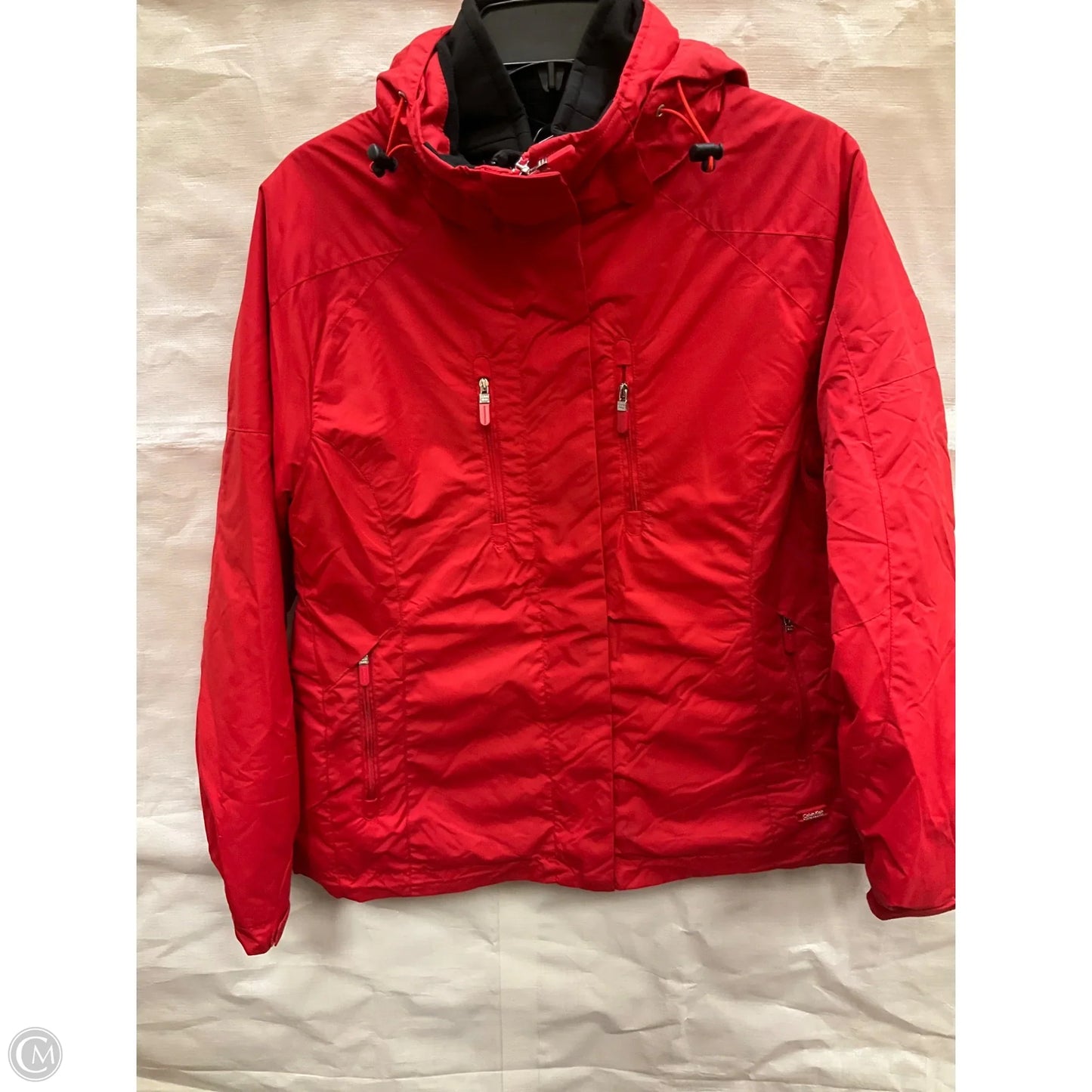 Coat Parka By Calvin Klein Performance In Red, Size: M