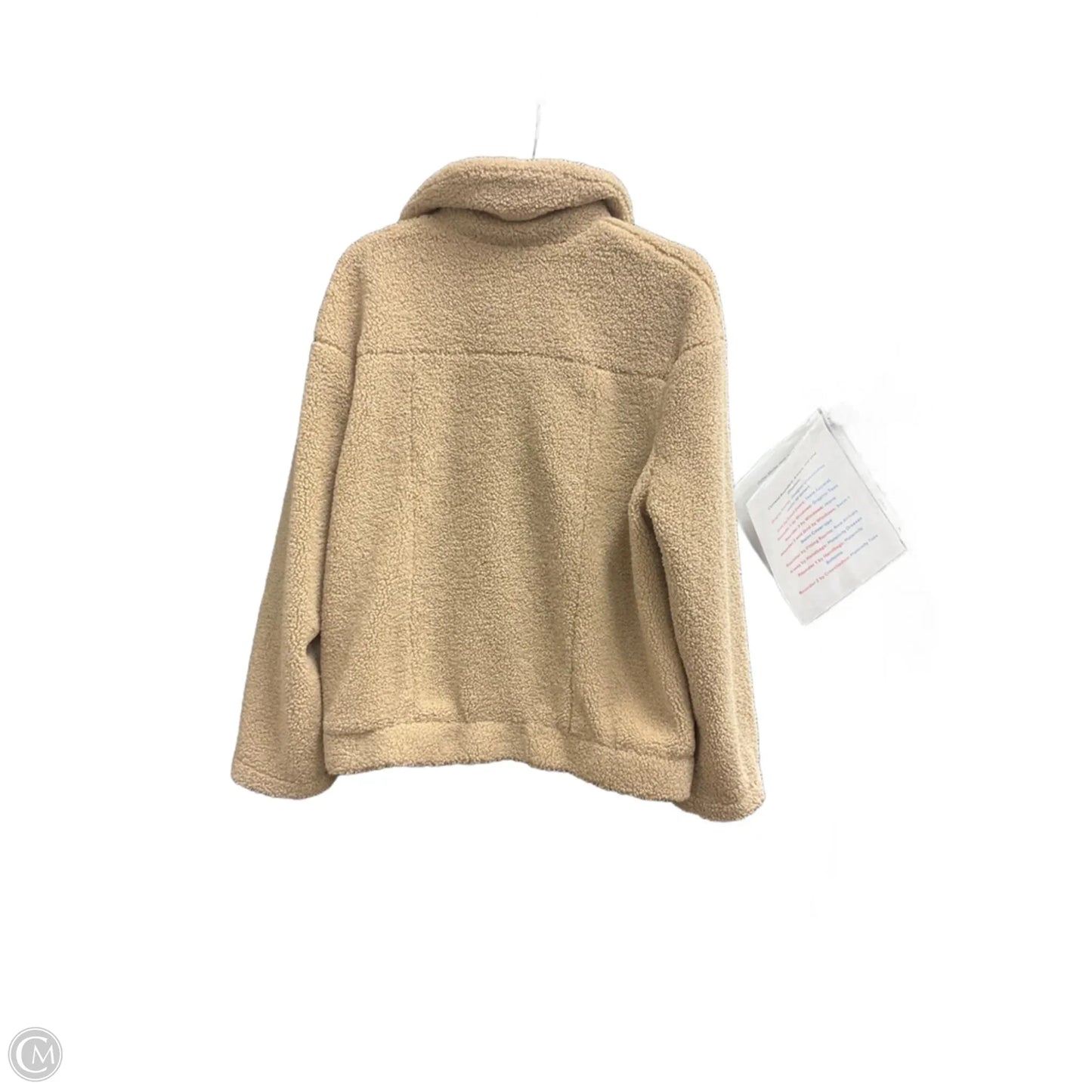 Jacket Faux Fur & Sherpa By Max Studio In Tan, Size: M