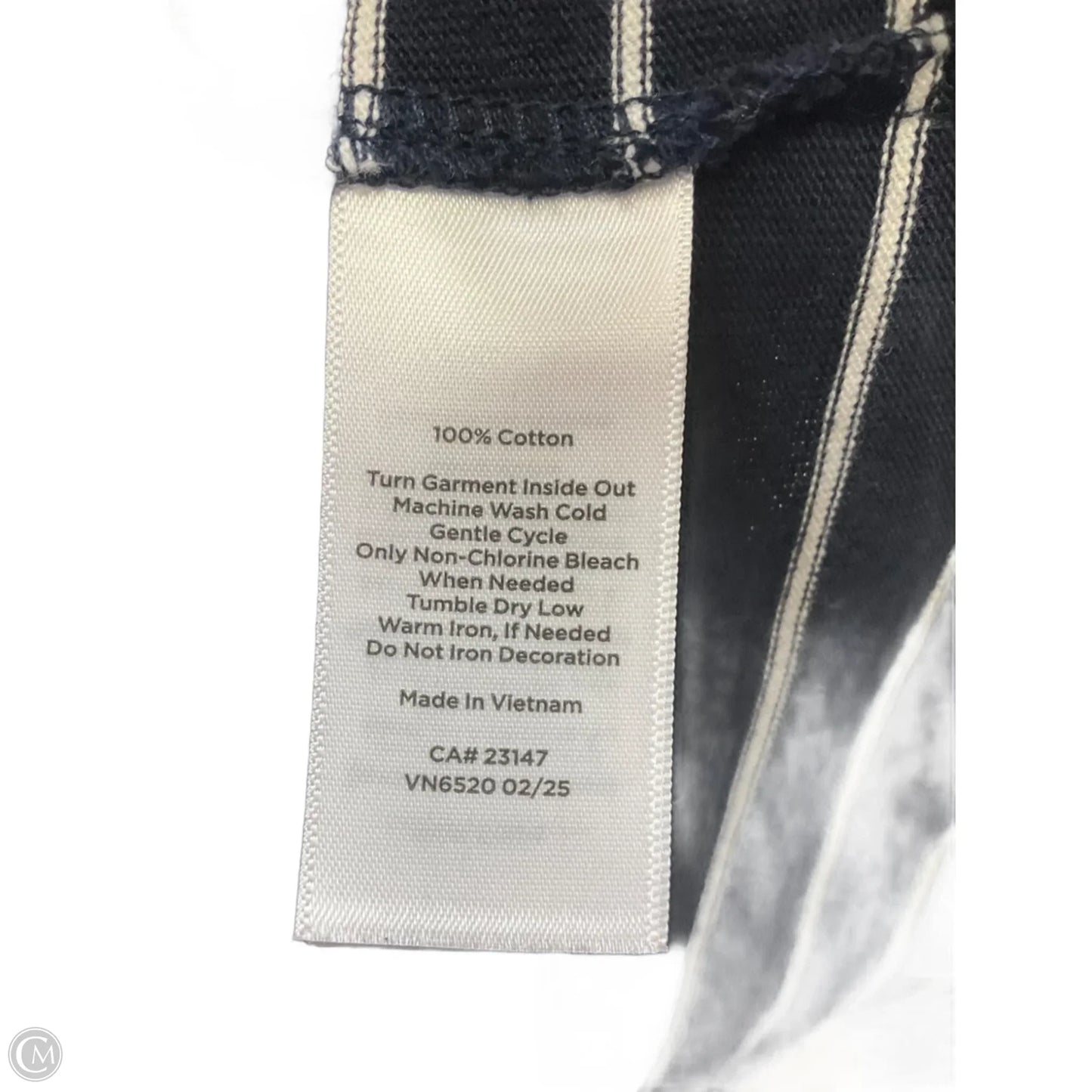 Top Long Sleeve By Talbots In Striped Pattern, Size: L