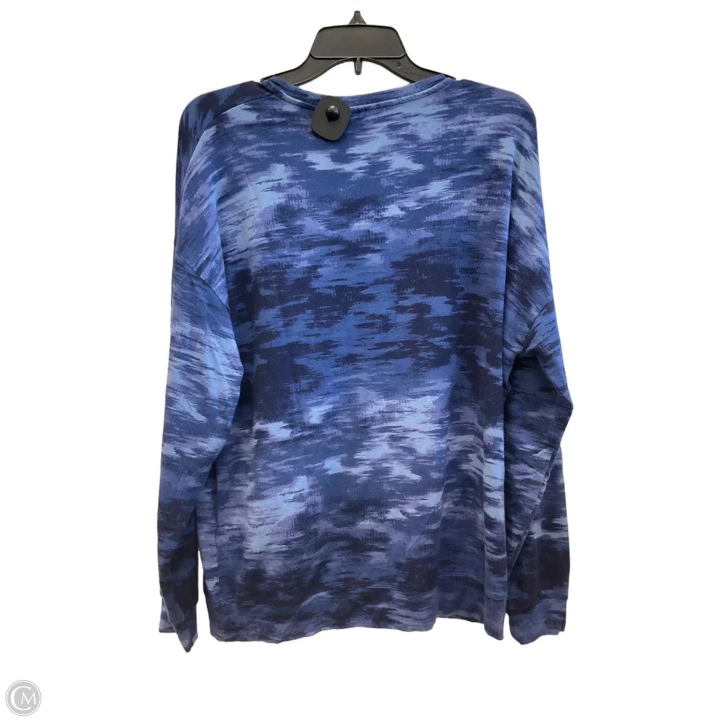 Athletic Top Long Sleeve Crewneck By Athleta In Blue & Brown, Size: M