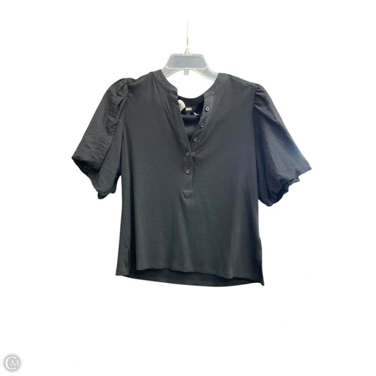 Top Short Sleeve By Dkny In Black, Size: L