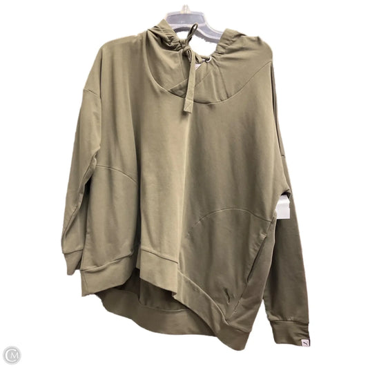 Sweatshirt Hoodie By Puma In Green, Size: S
