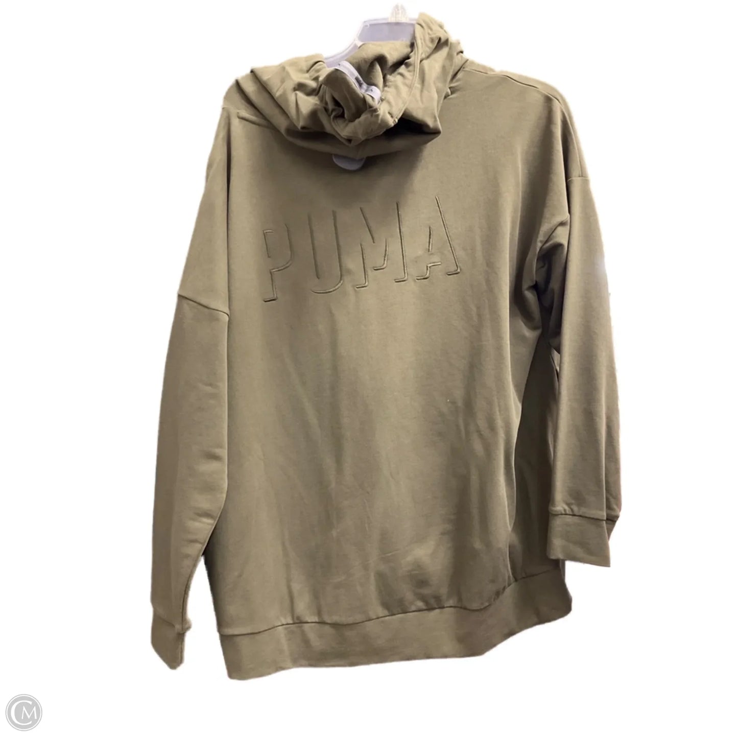 Sweatshirt Hoodie By Puma In Green, Size: S