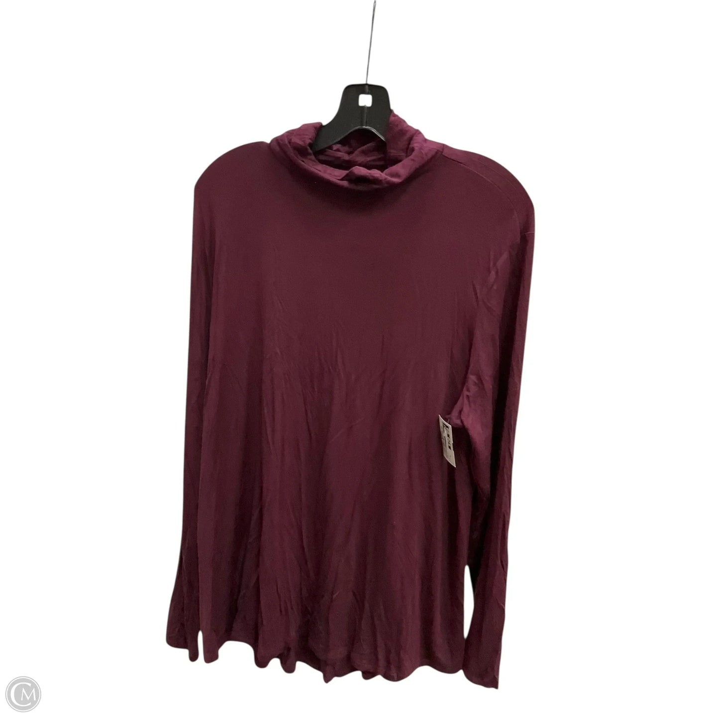 Top Long Sleeve Designer By Halston In Maroon, Size: Xl